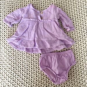 Purple Dress and Bloomers Set